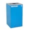 Alpine Industries 87 Gal. 3-Stream Steel Blue Recycling, Green Mixed, and Black Commercial Trash Can Station ALP4450-BLK-KIT31 - alternate 7